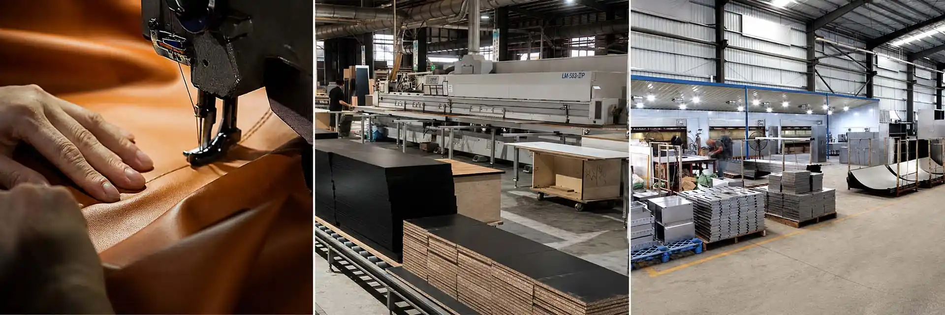 onmuse upholstery, wood, and metal manufacturing processes for office furniture production